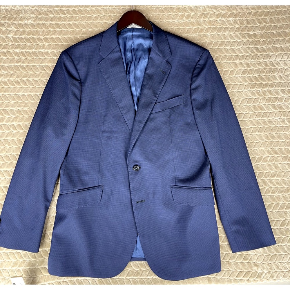 Joseph Abboud Blazer Mens 44R Blue‎ Tollegno 1900 Wool Sport Coat